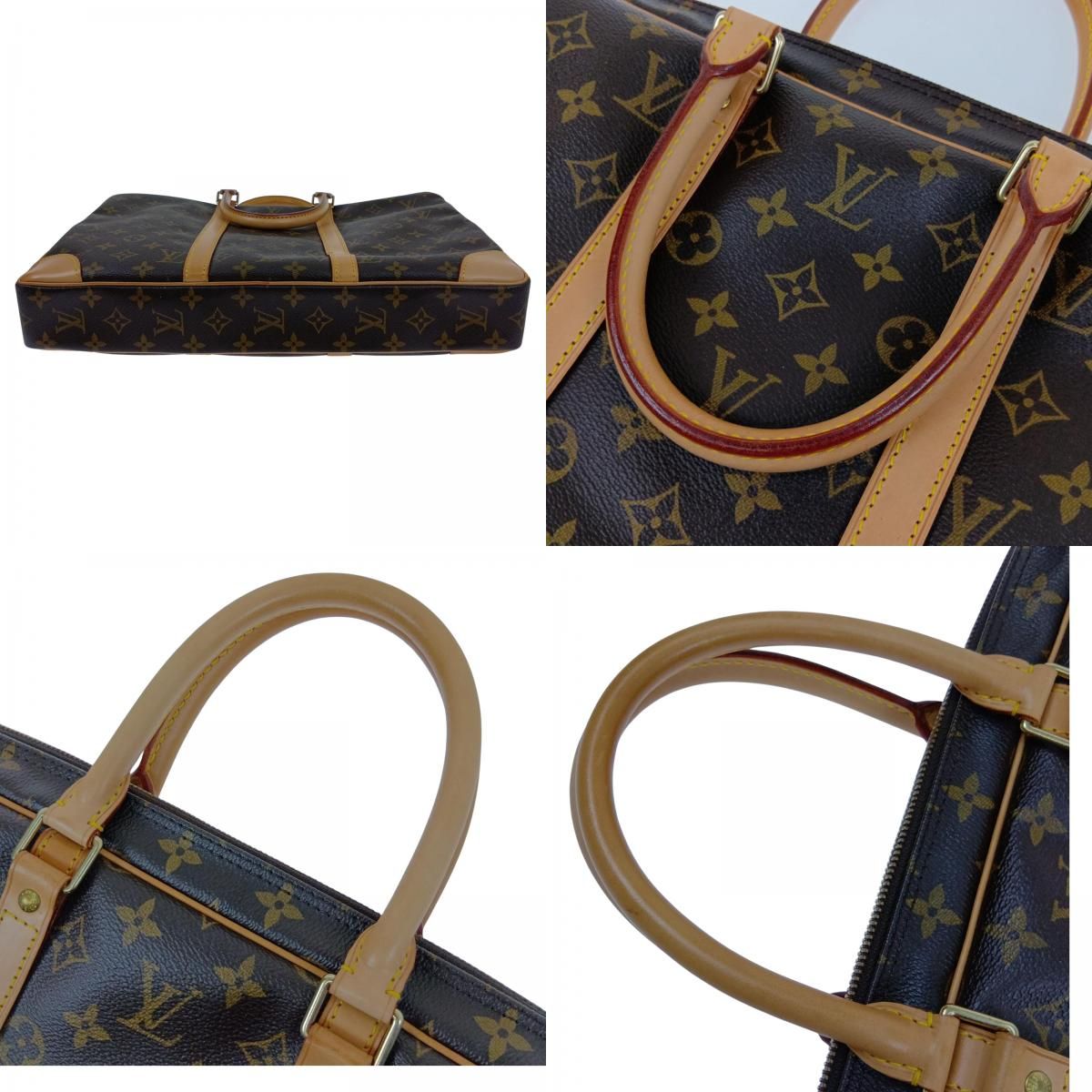 Louis Vuitton Monogram Porte Documents Voyage Business Bag Brown — view 7