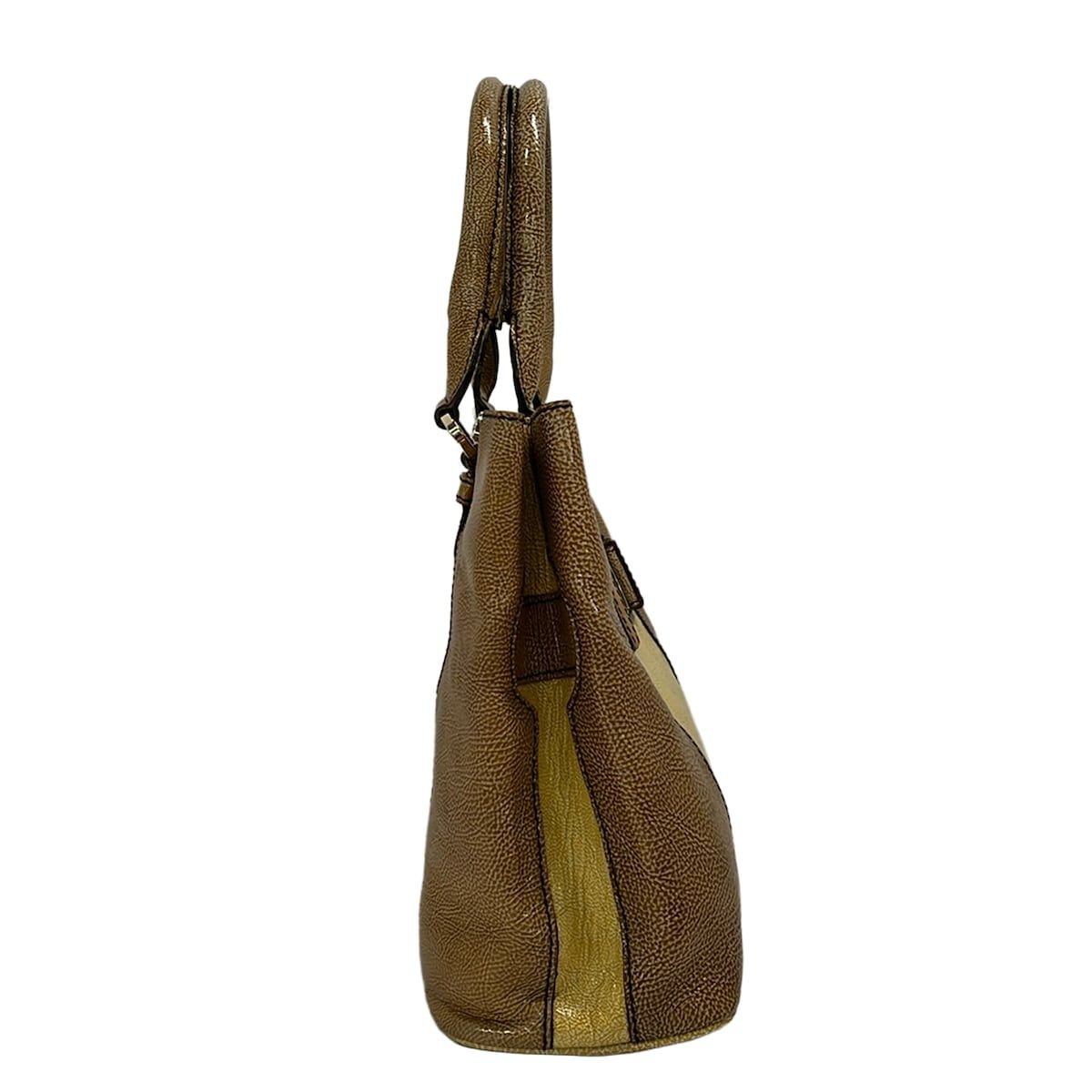 Bvlgari Handbag Light Brown Beige Leather — view 2