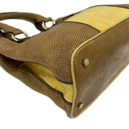 Bvlgari Handbag Light Brown Beige Leather — view 6