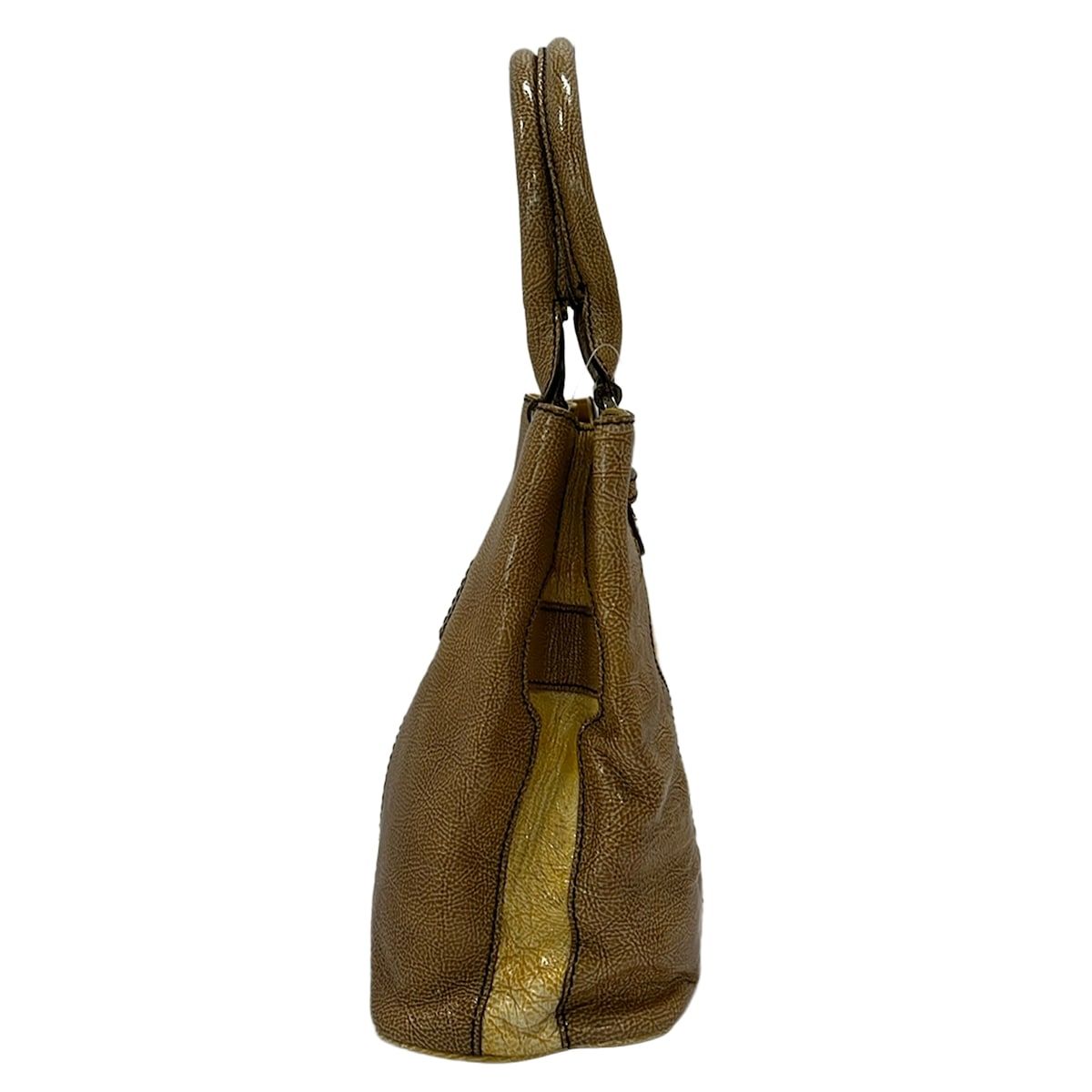 Bvlgari Handbag Light Brown Beige Leather — view 4