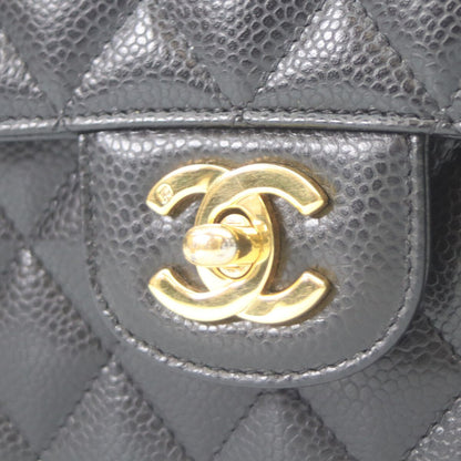 Chanel Black Caviar Gold Quilted 25 Shoulder Bag — view 6