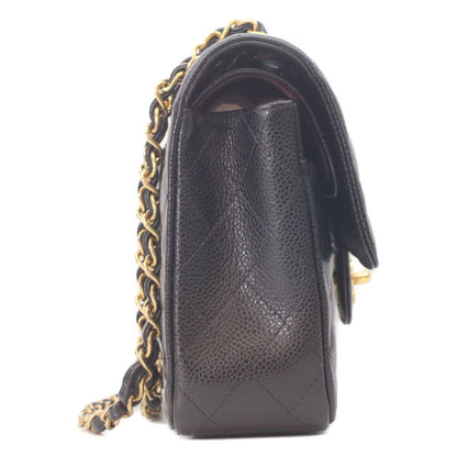 Chanel Black Caviar Gold Quilted 25 Shoulder Bag — view 4