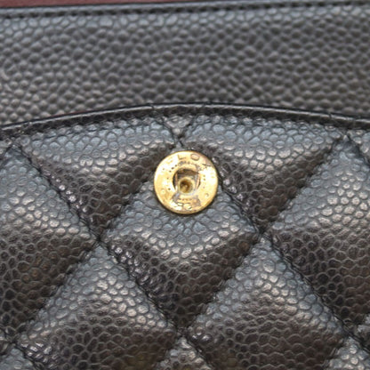 Chanel Black Caviar Gold Quilted 25 Shoulder Bag — view 8