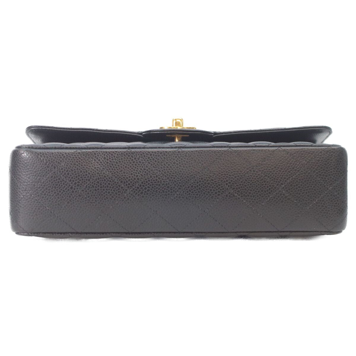 Chanel Black Caviar Gold Quilted 25 Shoulder Bag — view 5