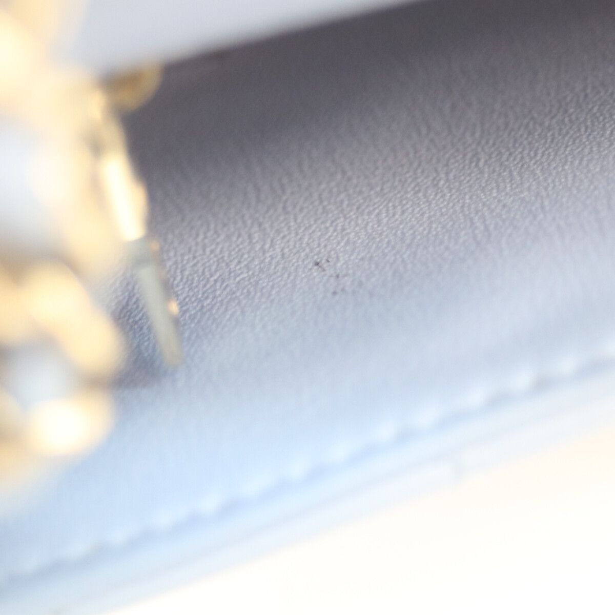 Chanel Light Blue Lamb Gold Mini Quilted 20 Shoulder Bag — view 7