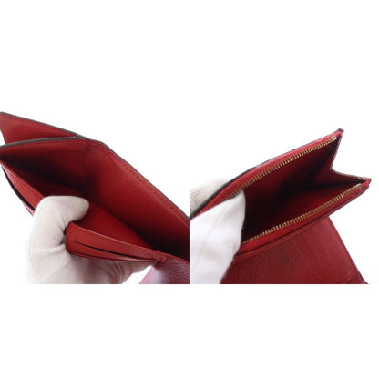 Louis Vuitton Portefeuille Pallas Compact Monogram Trifold Wallet Red Brown TK — view 7