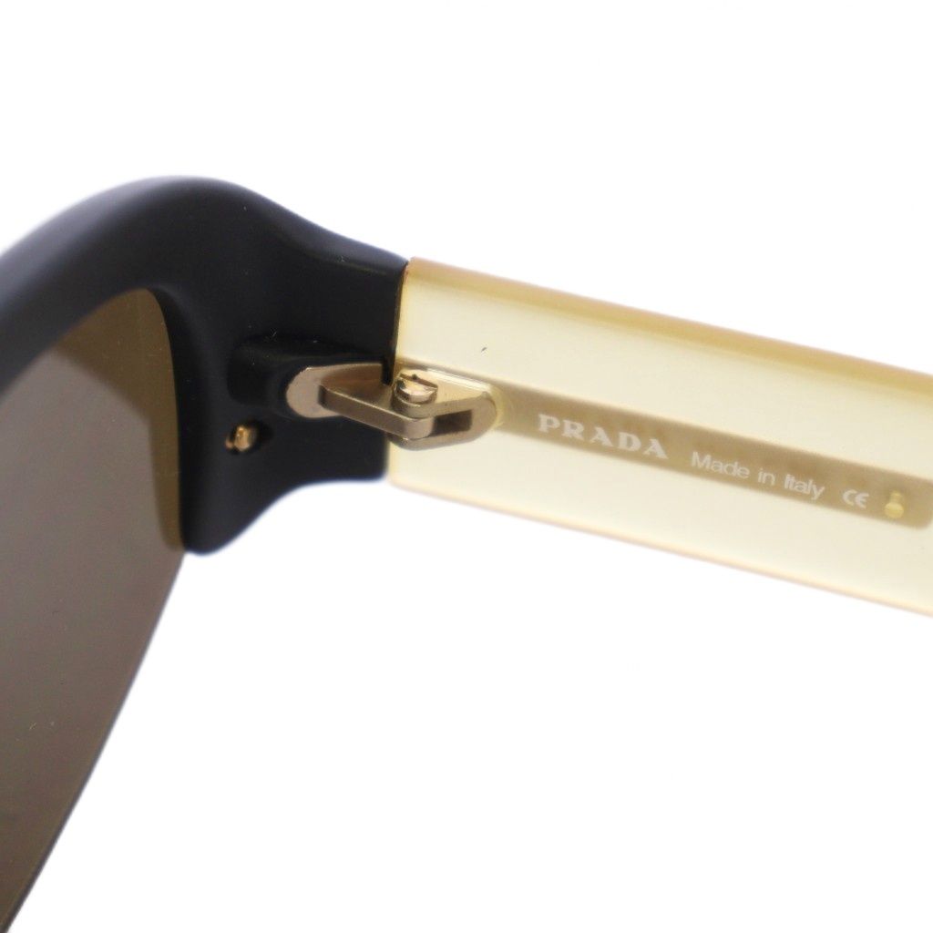 Prada Sunglasses Cat Eye Black Yellow TK Eyewear — view 9