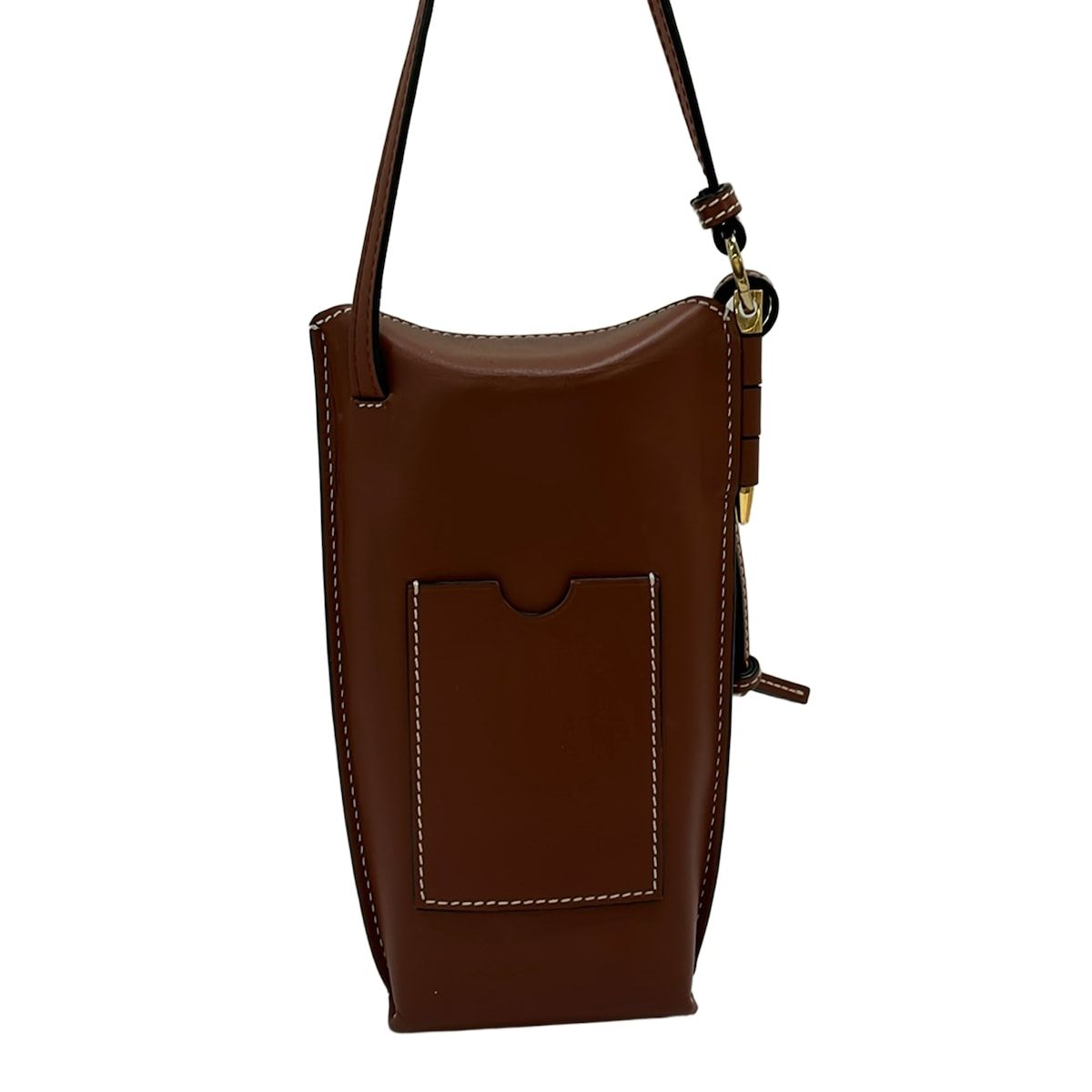 Loewe Shoulder Bag Gate Pocket Dark Brown Smartphone Pochette Leather — view 3