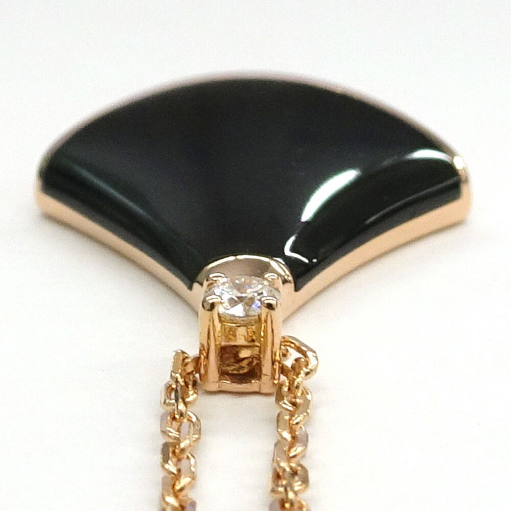 Bvlgari Divas' Dream Necklace Onyx Diamond 18k Pink Gold — view 6