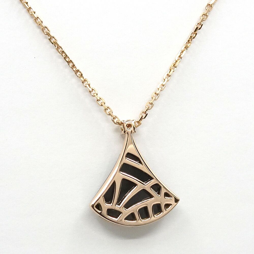 Bvlgari Divas' Dream Necklace Onyx Diamond 18k Pink Gold — view 2