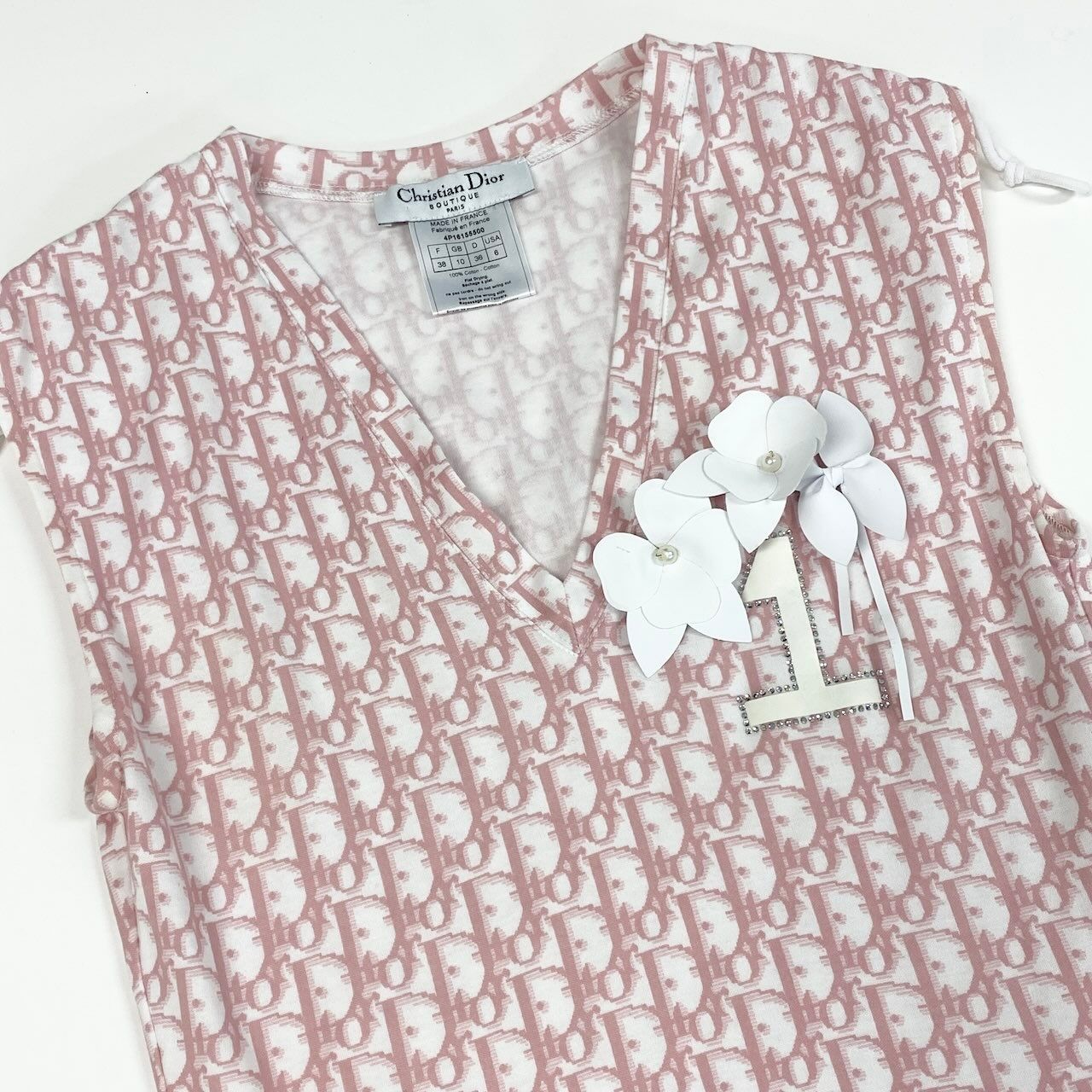 Dior E7 Number 1 Tank Top Trotter 38 Pink Top — view 4