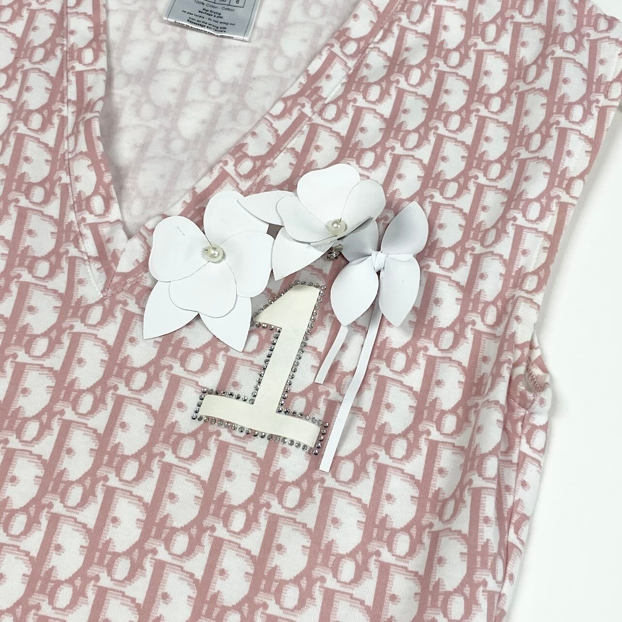 Dior E7 Number 1 Tank Top Trotter 38 Pink Top — view 7