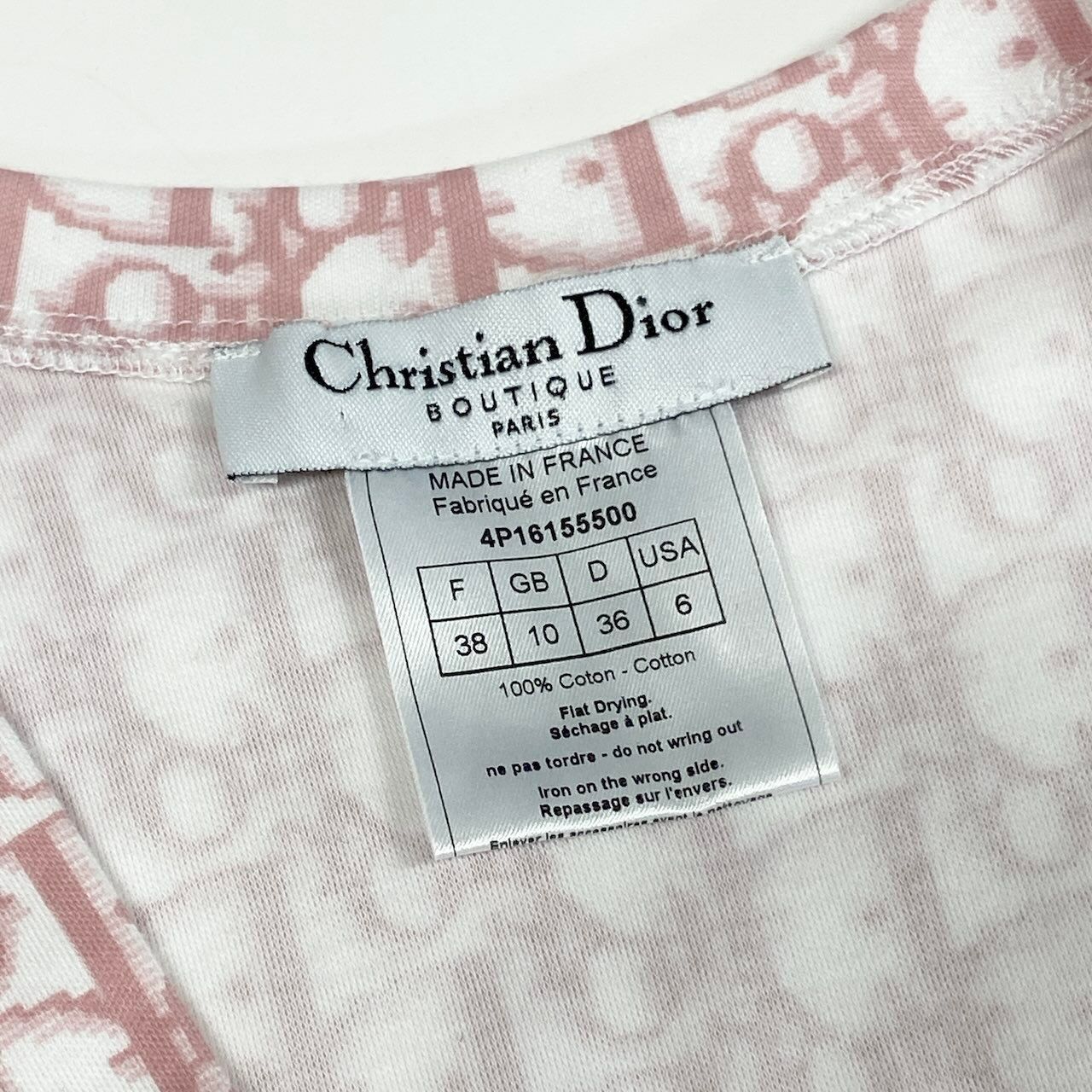 Dior E7 Number 1 Tank Top Trotter 38 Pink Top — view 8