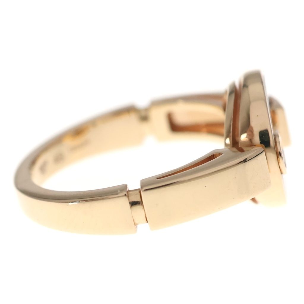 Bvlgari Openwork Mother of Pearl Diamond Ring Pink Gold — view 3