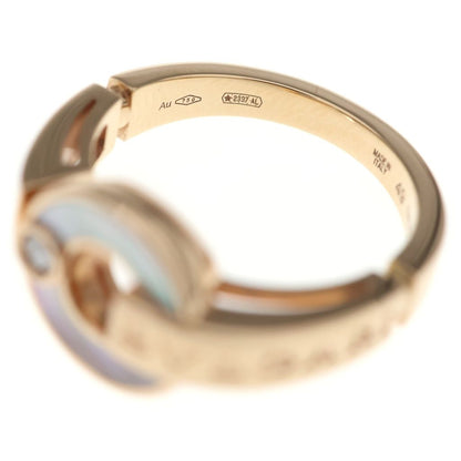 Bvlgari Openwork Mother of Pearl Diamond Ring Pink Gold — view 5