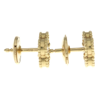 Van Cleef & Arpels Sweet Alhambra Mother of Pearl Earrings Gold White — view 3