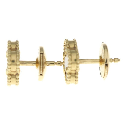 Van Cleef & Arpels Sweet Alhambra Mother of Pearl Earrings Gold White — view 4
