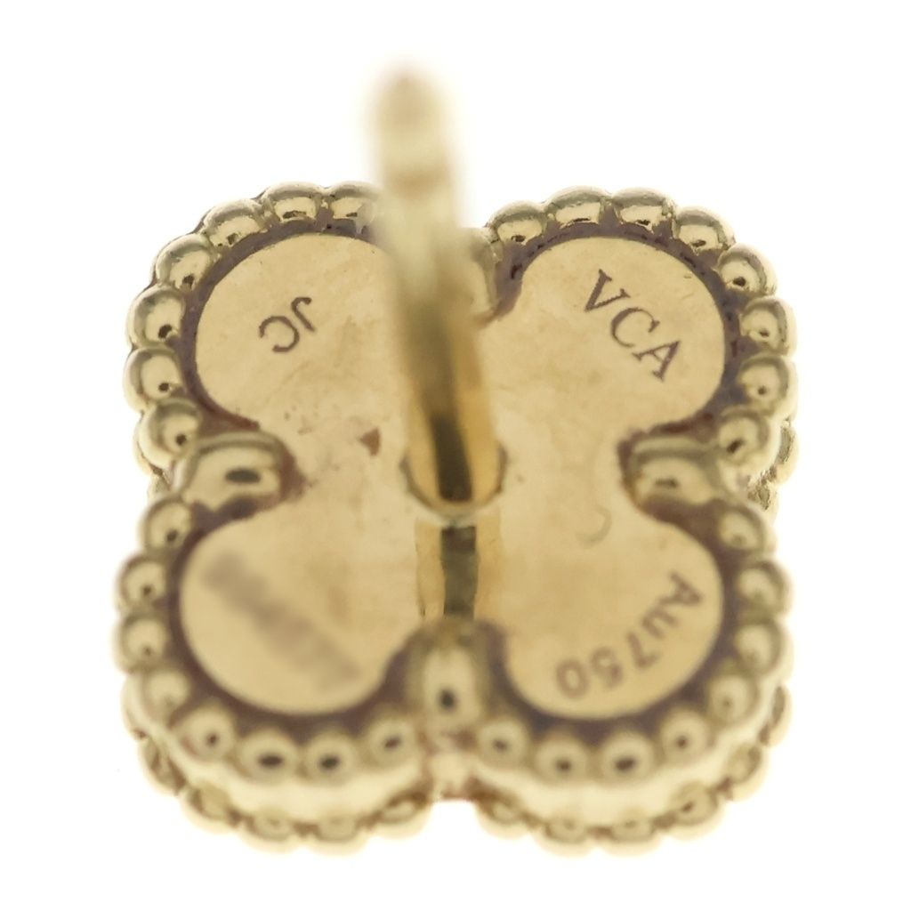 Van Cleef & Arpels Sweet Alhambra Mother of Pearl Earrings Gold White — view 5