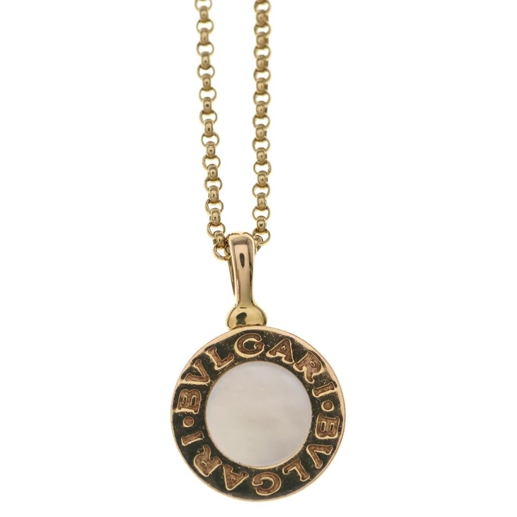Bvlgari Necklace Pendant Chain Gold White Pearl — view 3