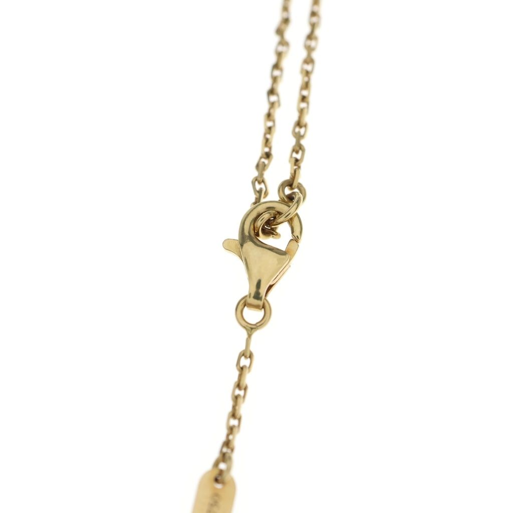 Van Cleef & Arpels Vintage Alhambra Onyx Necklace Pendant Chain Gold Black YG — view 6