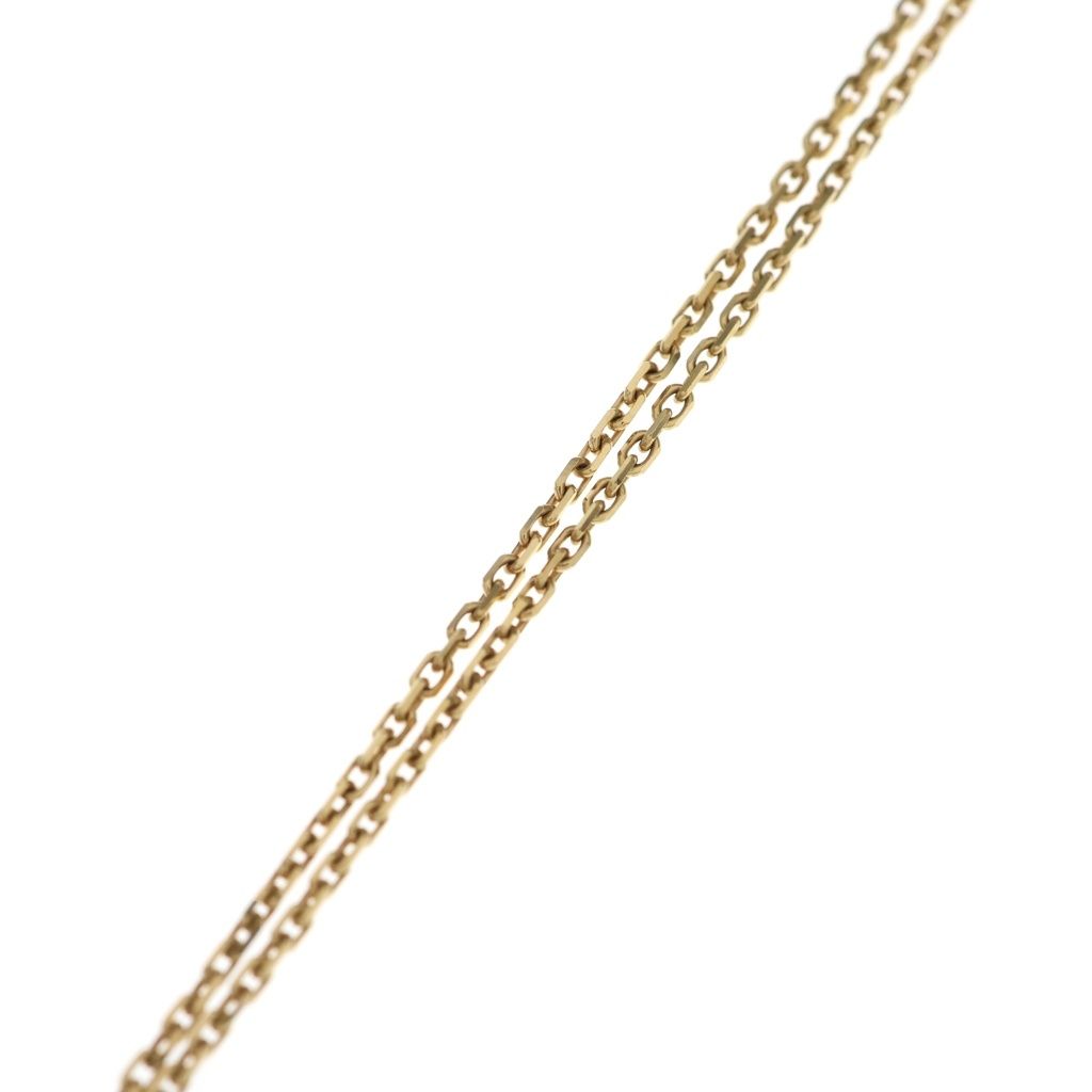 Van Cleef & Arpels Vintage Alhambra Onyx Necklace Pendant Chain Gold Black YG — view 4