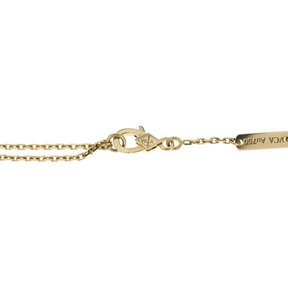 Van Cleef & Arpels Vintage Alhambra Onyx Necklace Pendant Chain Gold Black YG — view 6
