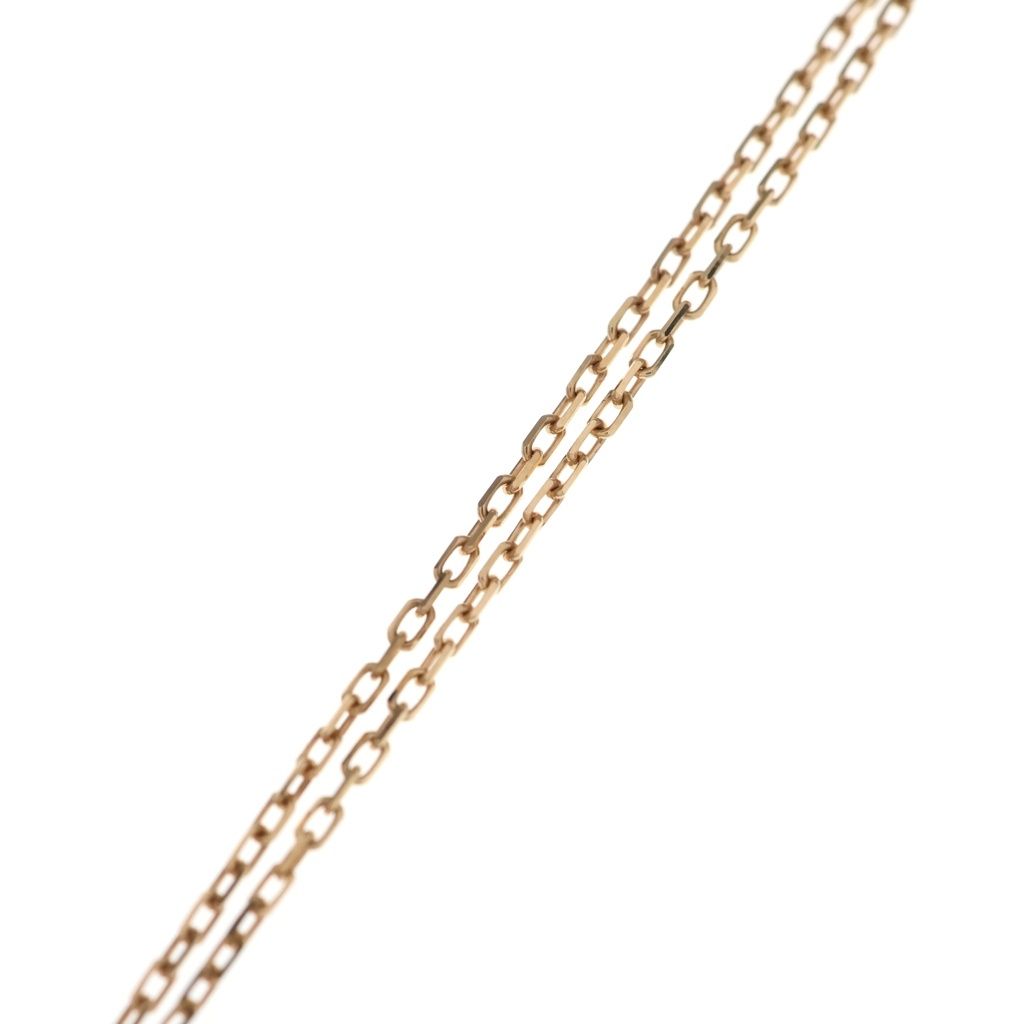 Cartier Logo Double C Necklace Diamond Pendant Chain Pink Gold PG — view 4