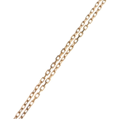 Cartier Logo Double C Necklace Diamond Pendant Chain Pink Gold PG — view 4