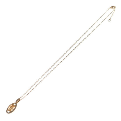 Cartier Logo Double C Necklace Diamond Pendant Chain Pink Gold PG — view 2