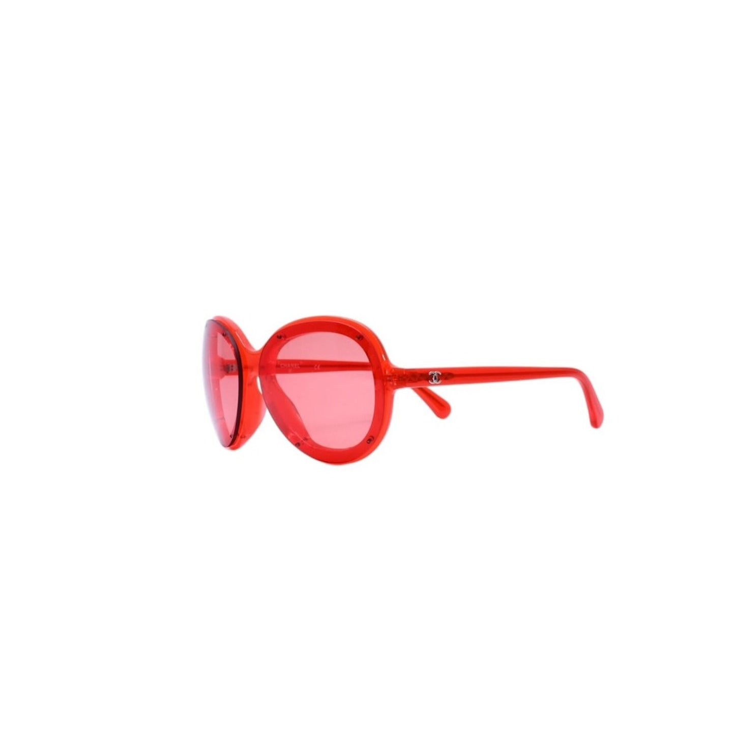 Chanel Sunglasses Eyewear CC Logo Clear Red Acetate — view 3