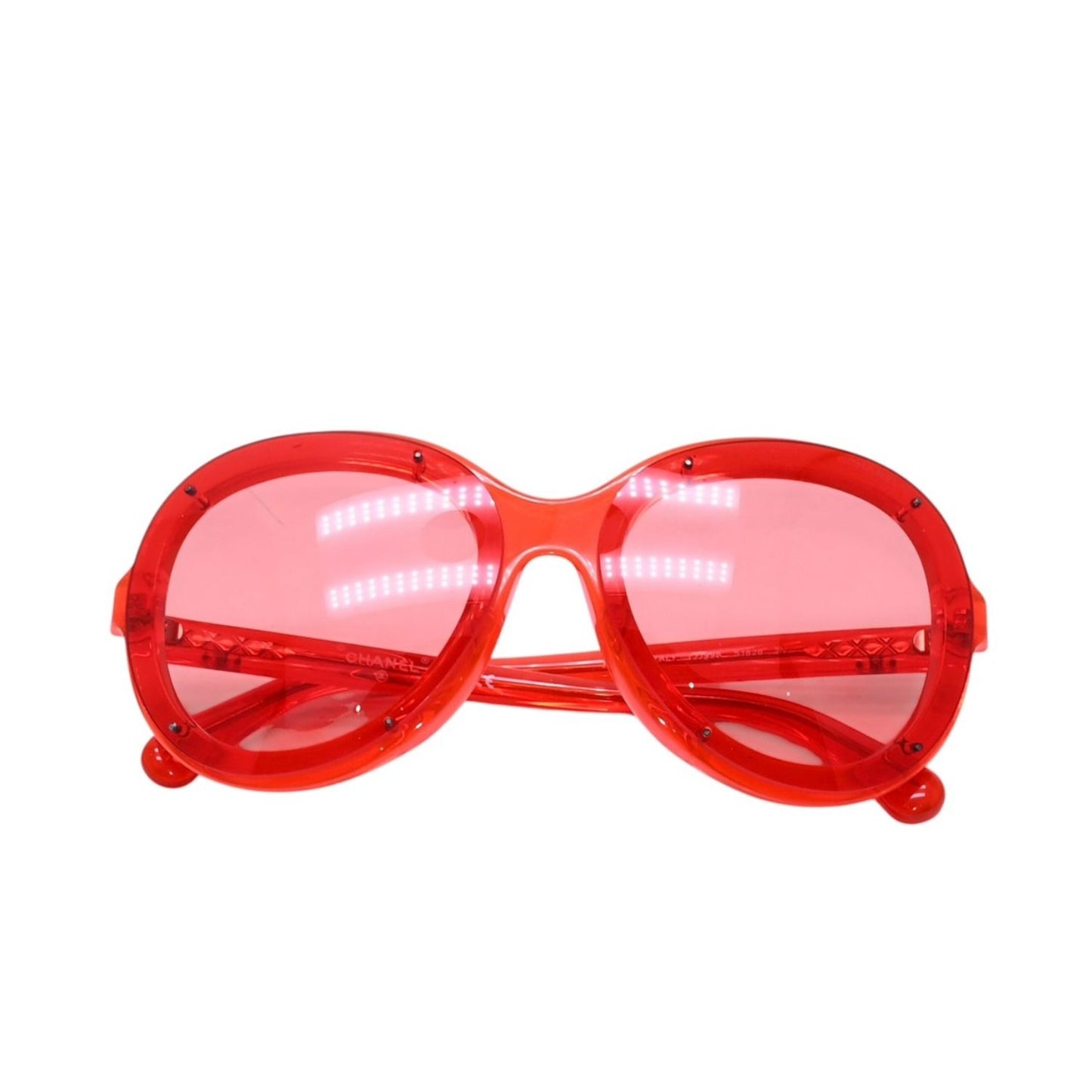 Chanel Sunglasses Eyewear CC Logo Clear Red Acetate — view 2