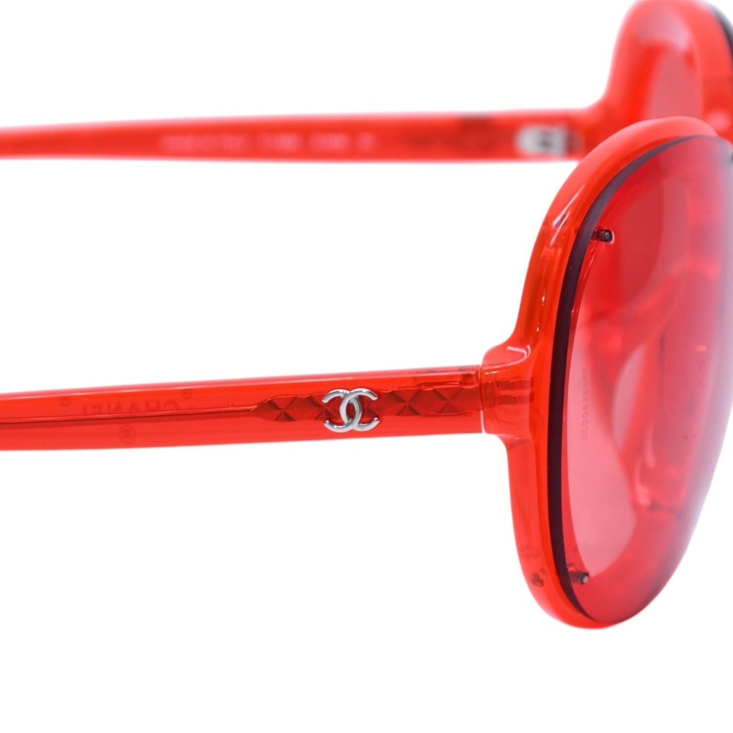 Chanel Sunglasses Eyewear CC Logo Clear Red Acetate — view 8