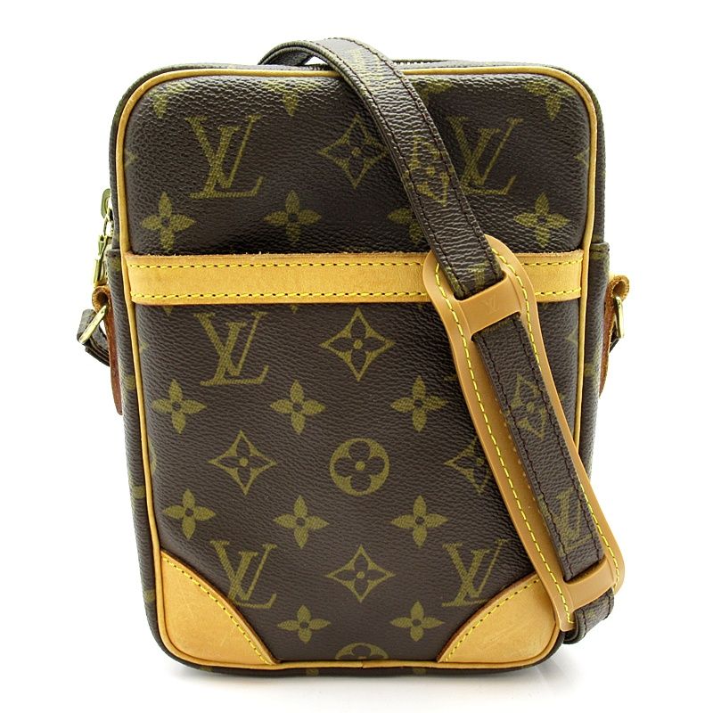 Louis Vuitton Danube Monogram Shoulder Bag Brown