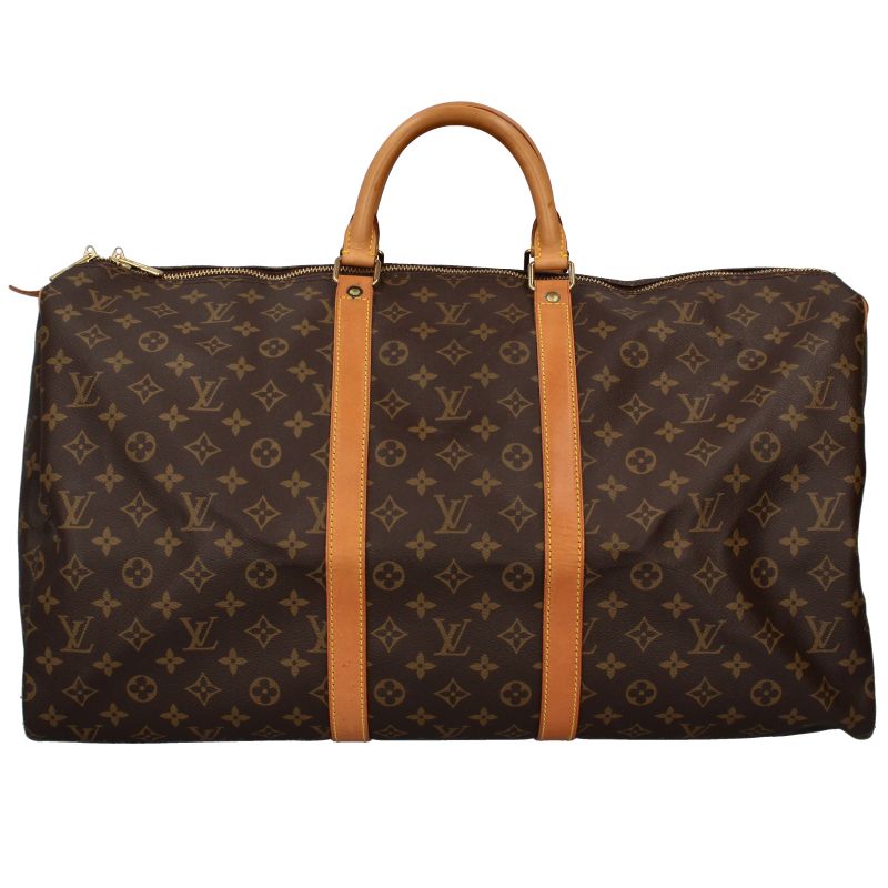 Louis Vuitton Keepall 55 Monogram Boston Bag Brown