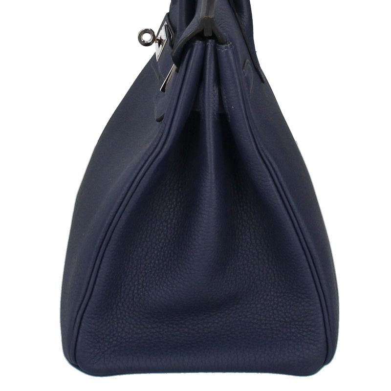 Hermes Birkin 30 Togo Handbag Blue Navy — view 2