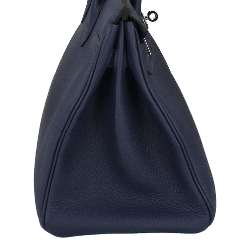 Hermes Birkin 30 Togo Handbag Blue Navy — view 4