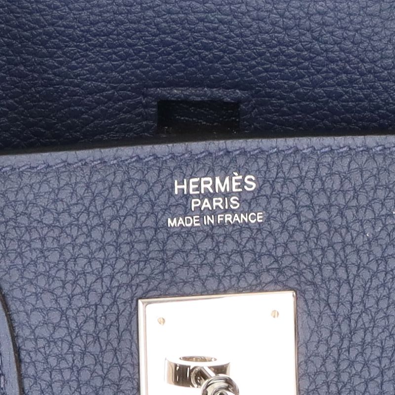 Hermes Birkin 30 Togo Handbag Blue Navy — view 7