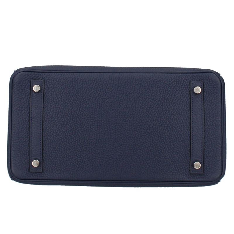 Hermes Birkin 30 Togo Handbag Blue Navy — view 5