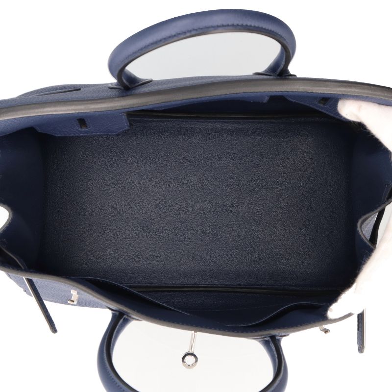 Hermes Birkin 30 Togo Handbag Blue Navy — view 6