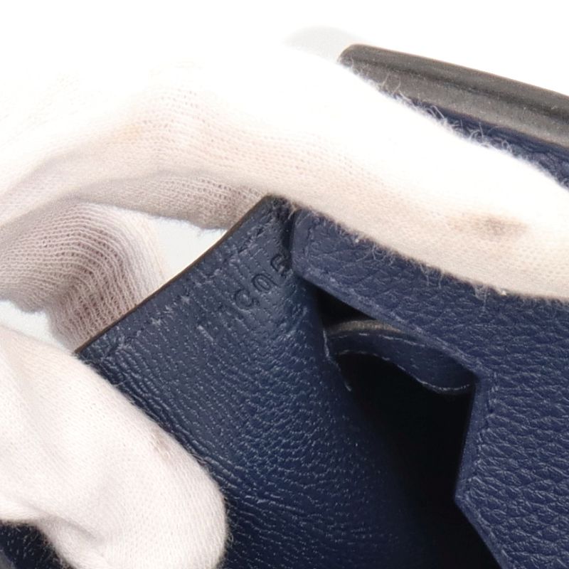 Hermes Birkin 30 Togo Handbag Blue Navy — view 8