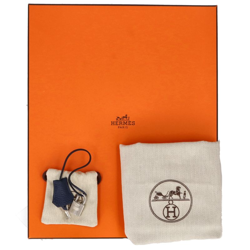 Hermes Birkin 30 Togo Handbag Blue Navy — view 9