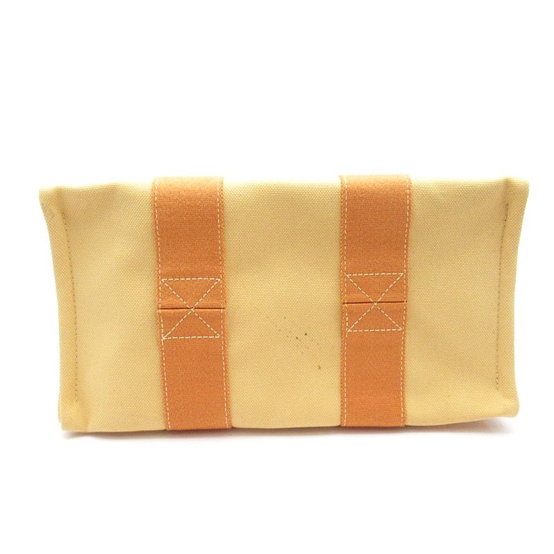Hermes Bora PM Toile Ash Canvas Tote Orange — view 6