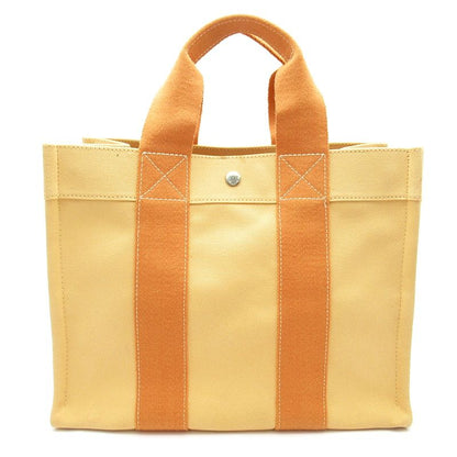 Hermes Bora PM Toile Ash Canvas Tote Orange