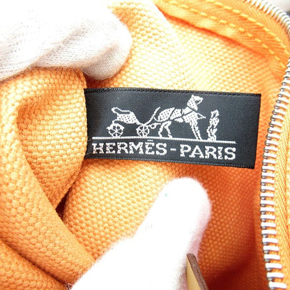 Hermes Bora PM Toile Ash Canvas Tote Orange — view 8