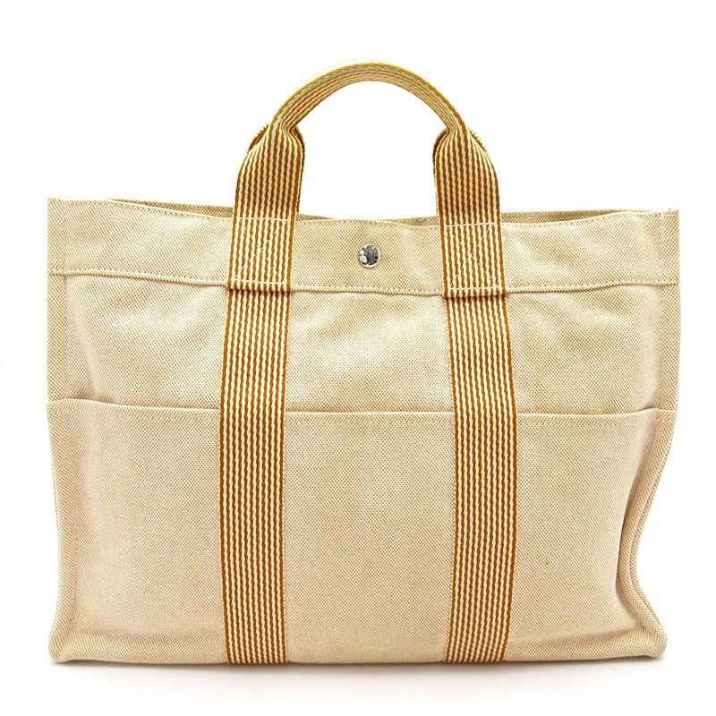 Hermes New Fourre Tout MM Toile Ash Tote Orange — view 4