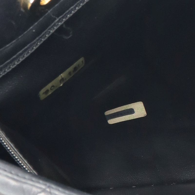 Chanel Quilted Chain Shoulder Bag Lambskin Black — view 9
