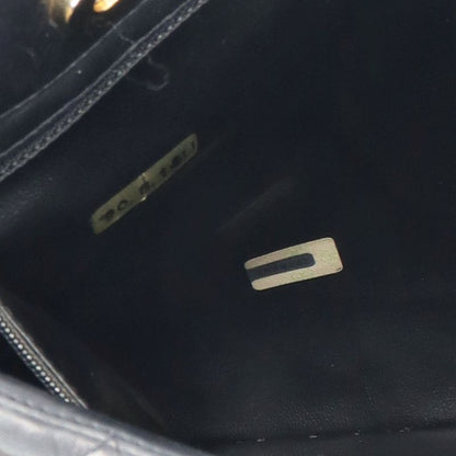 Chanel Quilted Chain Shoulder Bag Lambskin Black — view 9