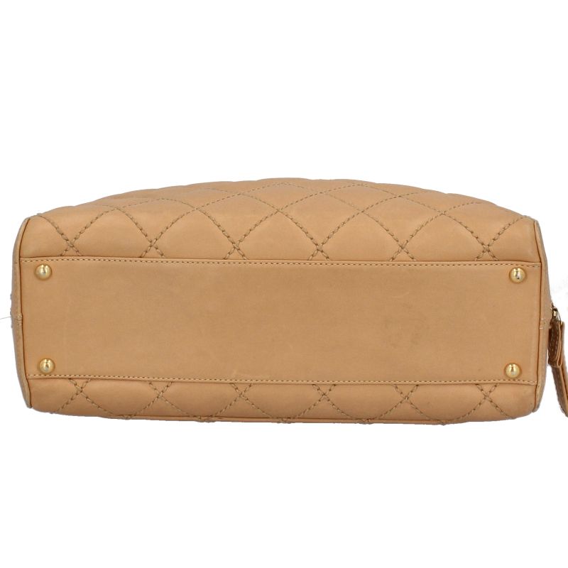 Chanel Wild Stitch Handbag Calf Beige — view 6