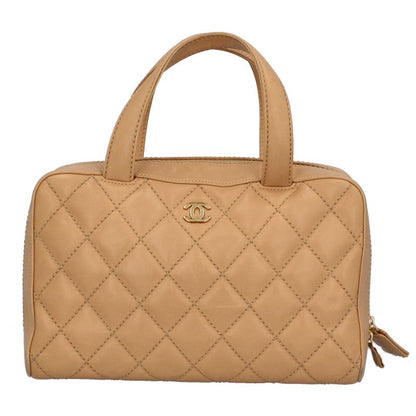 Chanel Wild Stitch Handbag Calf Beige