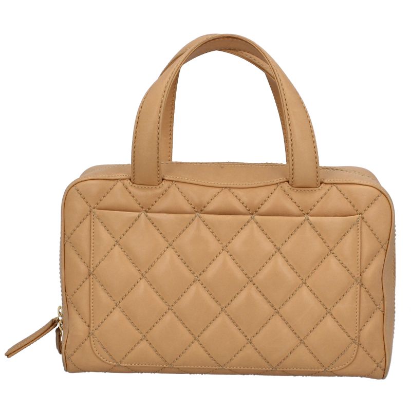 Chanel Wild Stitch Handbag Calf Beige — view 4